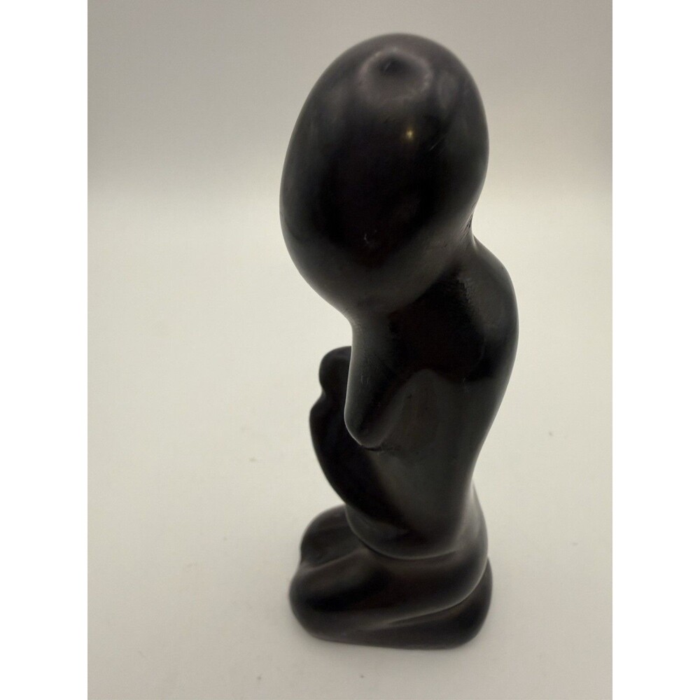 Hand Carved Kenyan Soapstone Pregnant Woman Sculpture Made in Kenya
